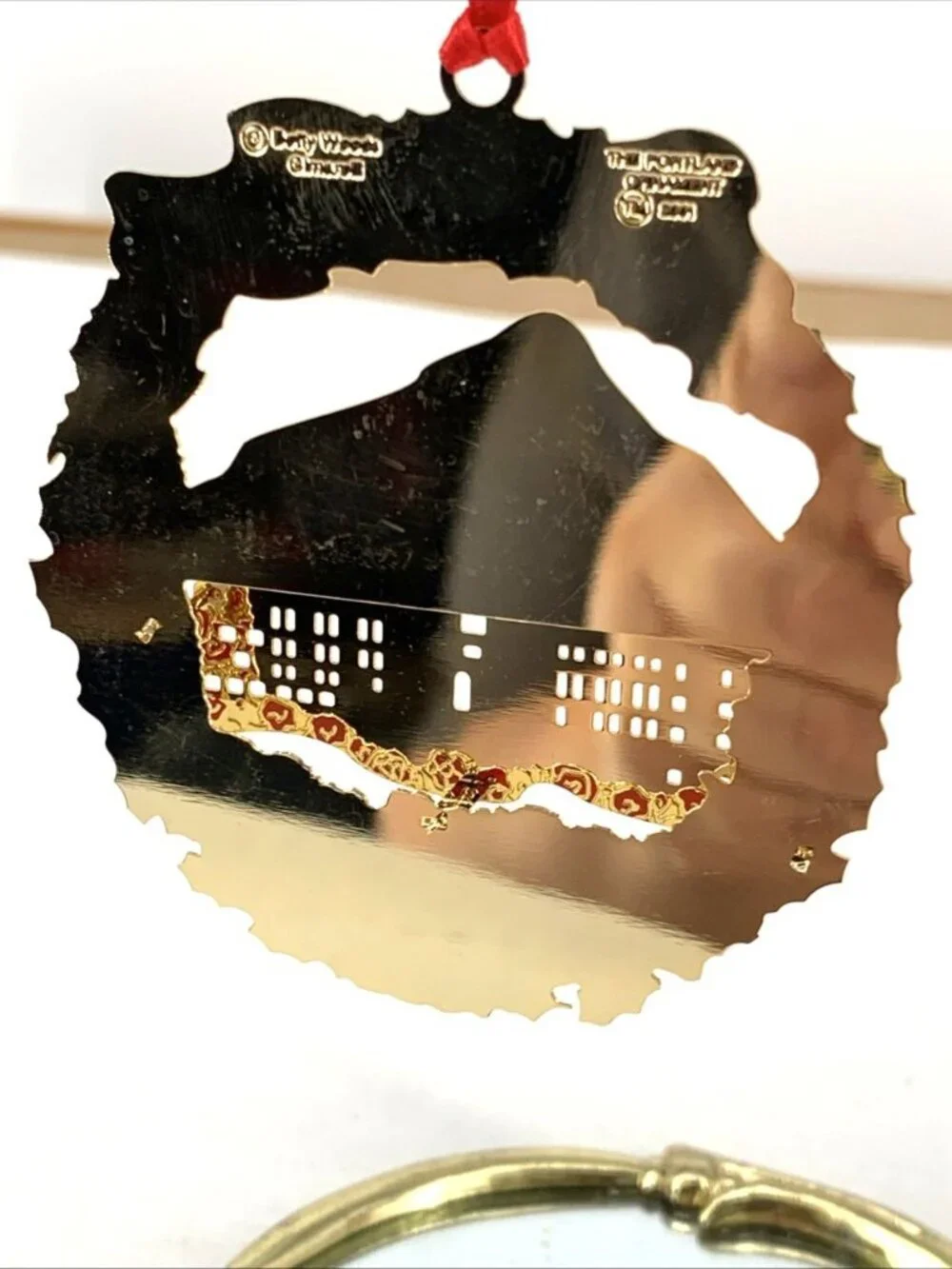 The Portland Ornament Timberline Lodge Mt. Hood Gold Plated Limited Edition